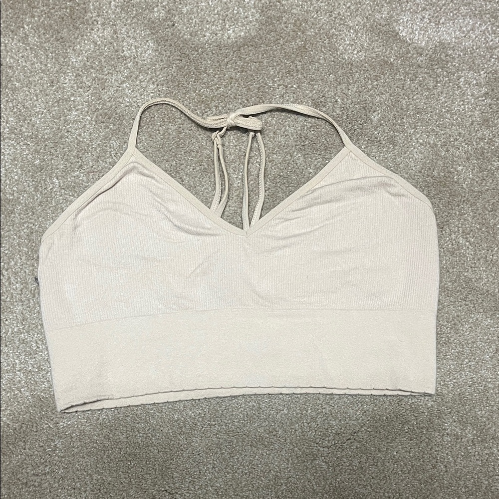 Anthropologie Cream Crop Top